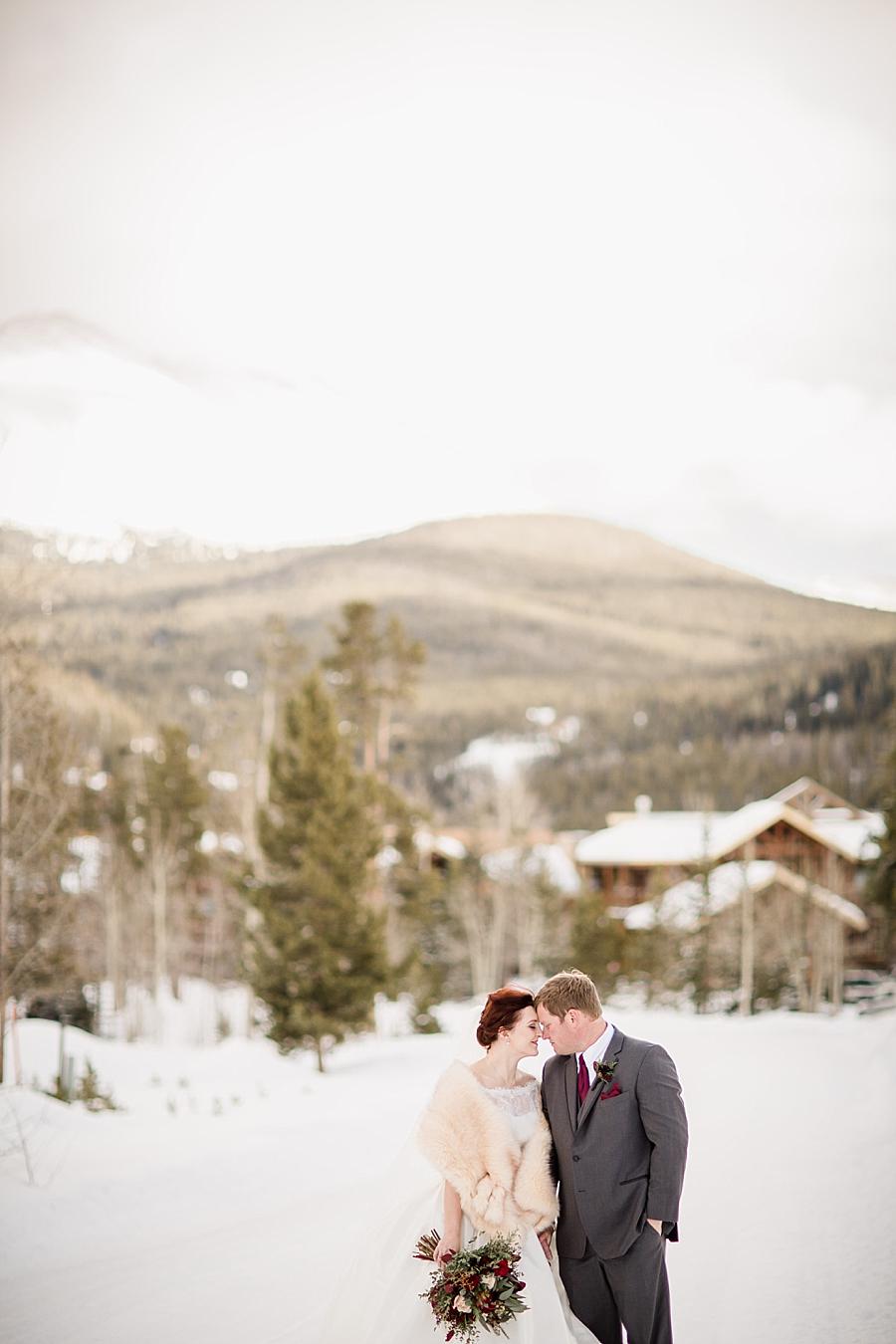 Foreheads together at this Colorado Destination Wedding by Knoxville Wedding Photographer, Amanda May Photos.