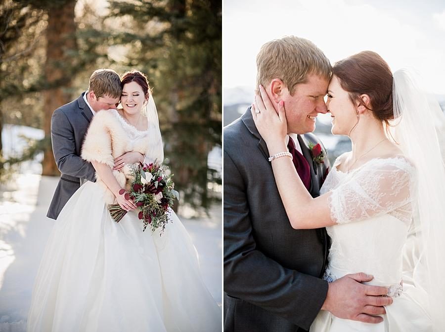 Hand on cheek at this Colorado Destination Wedding by Knoxville Wedding Photographer, Amanda May Photos.