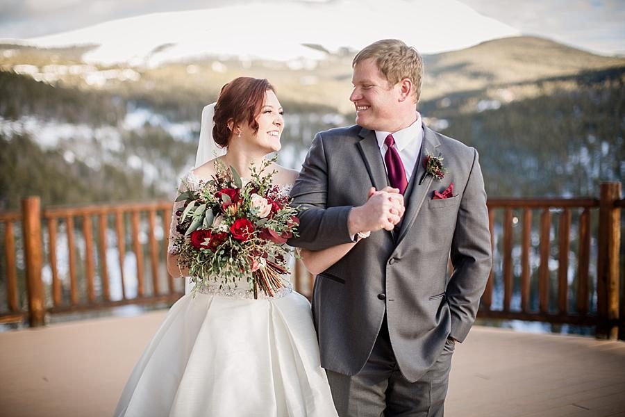 Smiling at this Colorado Destination Wedding by Knoxville Wedding Photographer, Amanda May Photos.