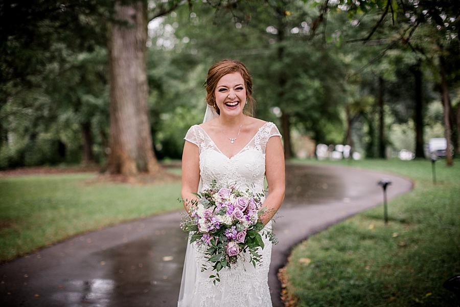 Bride laughing at this Historic Westwood Bridal session by Knoxville Wedding Photographer, Amanda May Photos.