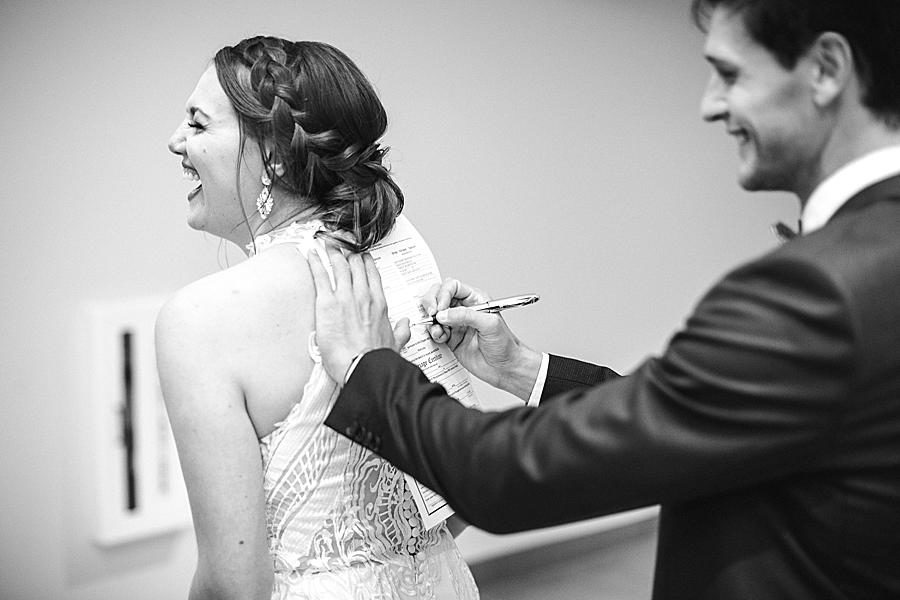 Signing the marriage license at this Lexington Courthouse Wedding by Knoxville Wedding Photographer, Amanda May Photos. 