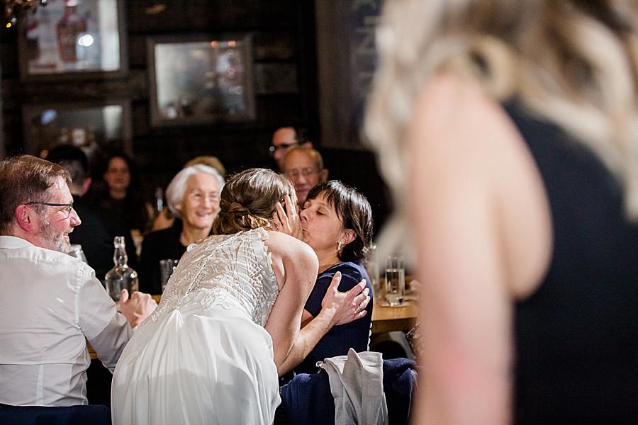 Kissing mother-in-law at this Lexington Courthouse Wedding by Knoxville Wedding Photographer, Amanda May Photos. 
