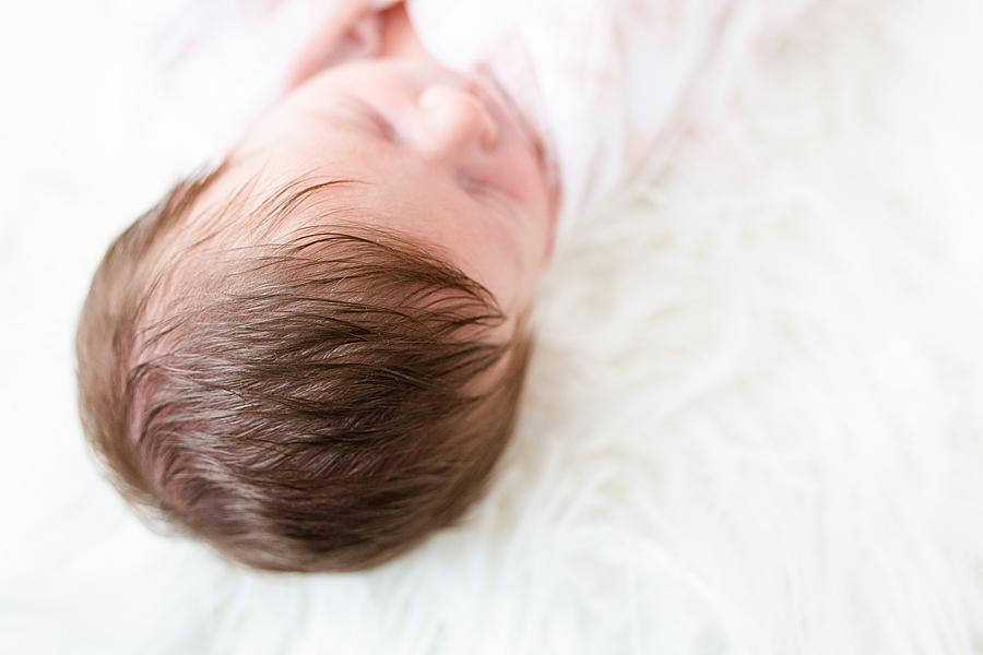 Baby hair at this newborn session by Knoxville Wedding Photographer, Amanda May Photos.