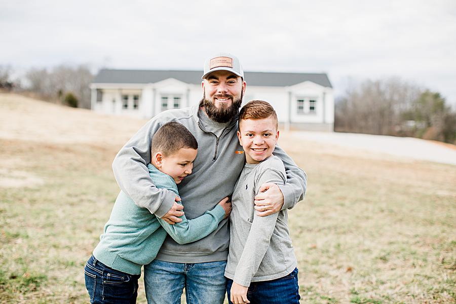 Dad and sons by Knoxville Wedding Photographer, Amanda May Photos.