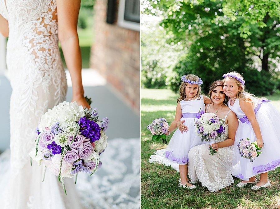bride and flower girls at this lighthouse knoxville wedding