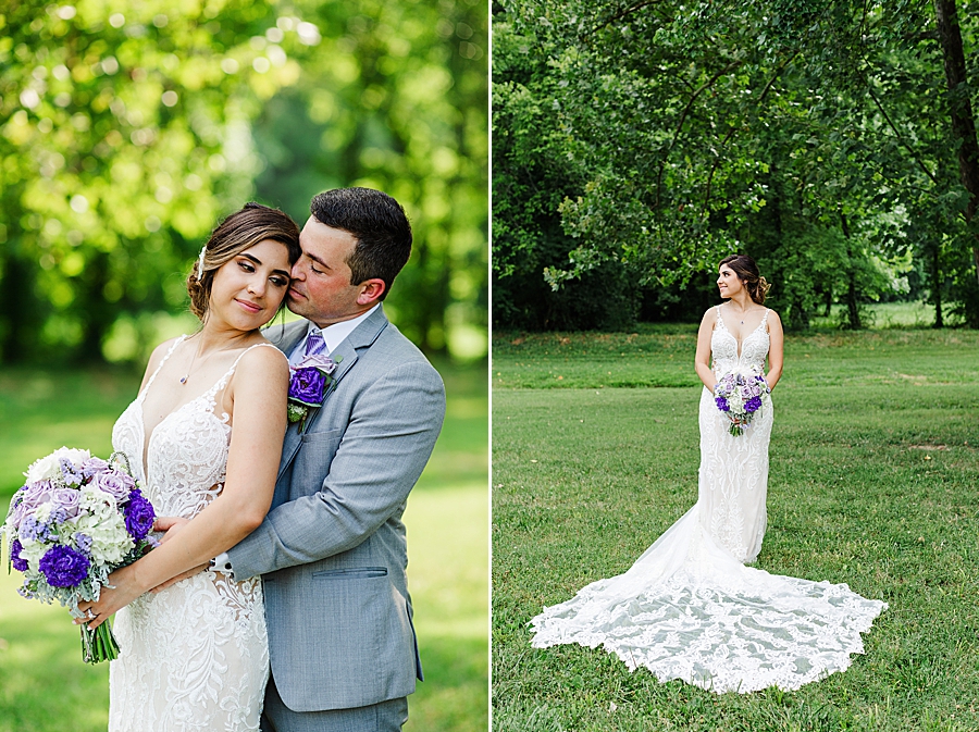 bride and groom portrait at this lighthouse knoxville wedding