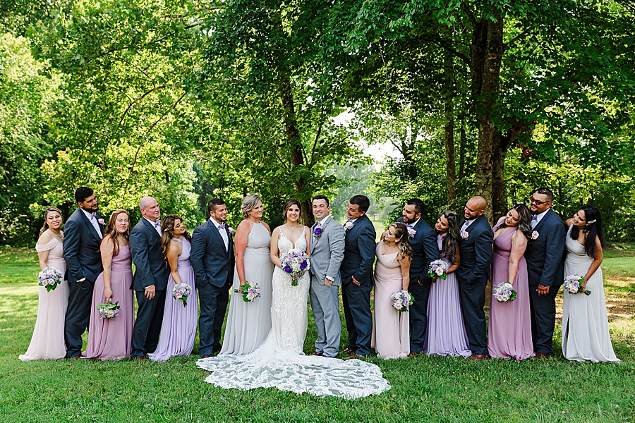 bridal party at this lighthouse knoxville wedding