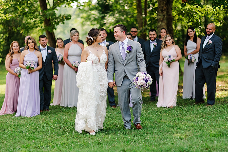 couple walking together at this lighthouse knoxville wedding
