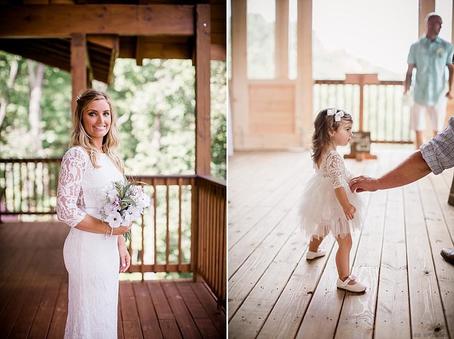 Wedding dress sleeves at this Parkside Resort Destination Wedding by Knoxville Wedding Photographer, Amanda May Photos.