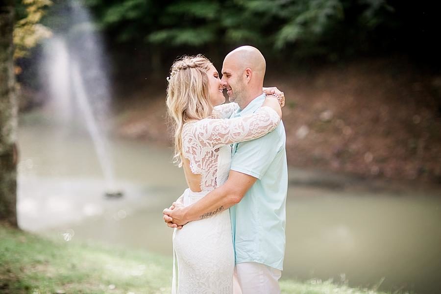 Kisses at this Parkside Resort Destination Wedding by Knoxville Wedding Photographer, Amanda May Photos.