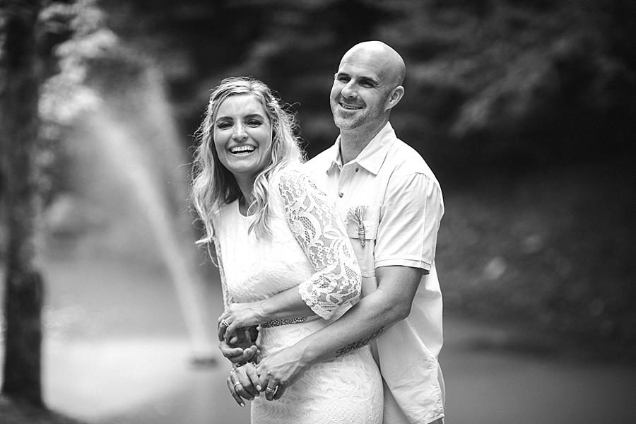 Black and white at this Parkside Resort Destination Wedding by Knoxville Wedding Photographer, Amanda May Photos.