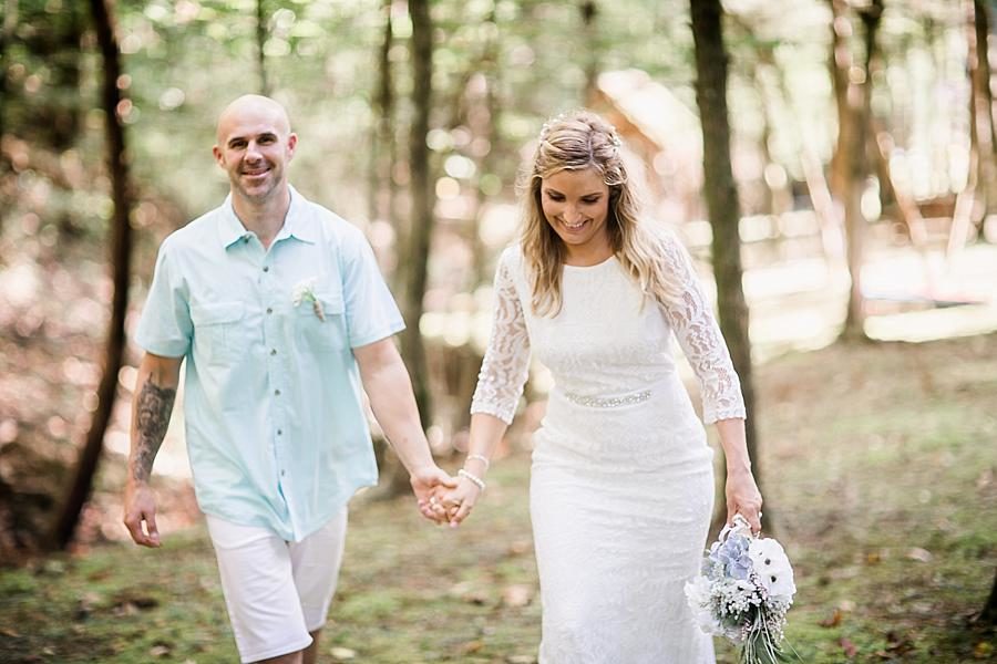 Walking together at this Parkside Resort Destination Wedding by Knoxville Wedding Photographer, Amanda May Photos.
