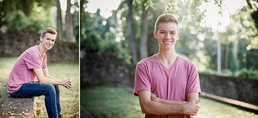Arms crossed at this Knoxville Botanical Gardens Senior Session by Knoxville Wedding Photographer, Amanda May Photos.