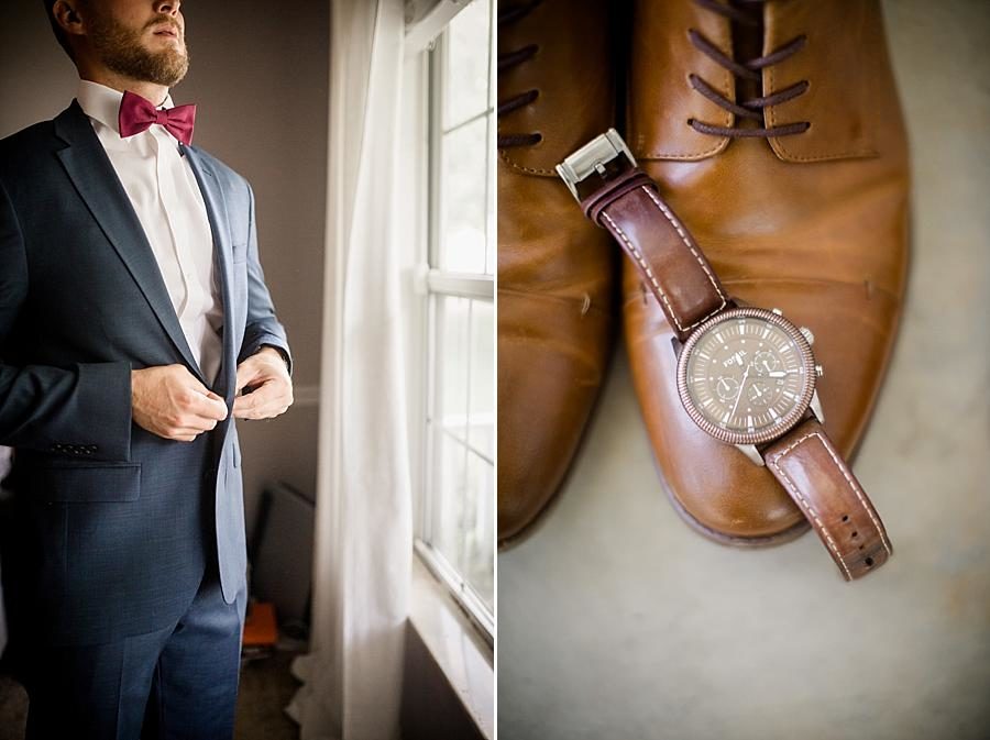 Fossil watch at this RiverView Family Farm Wedding by Knoxville Wedding Photographer, Amanda May Photos.