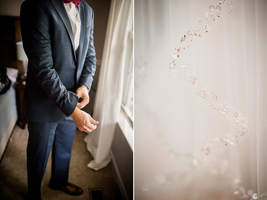 Beading detail at this RiverView Family Farm Wedding by Knoxville Wedding Photographer, Amanda May Photos.