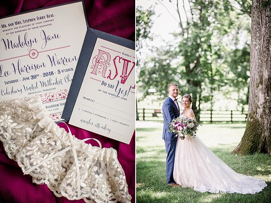 Invitation detail at this RiverView Family Farm Wedding by Knoxville Wedding Photographer, Amanda May Photos.