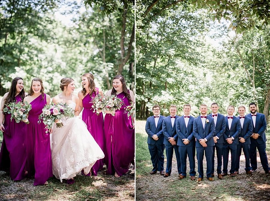 The groomsmen at this RiverView Family Farm Wedding by Knoxville Wedding Photographer, Amanda May Photos.