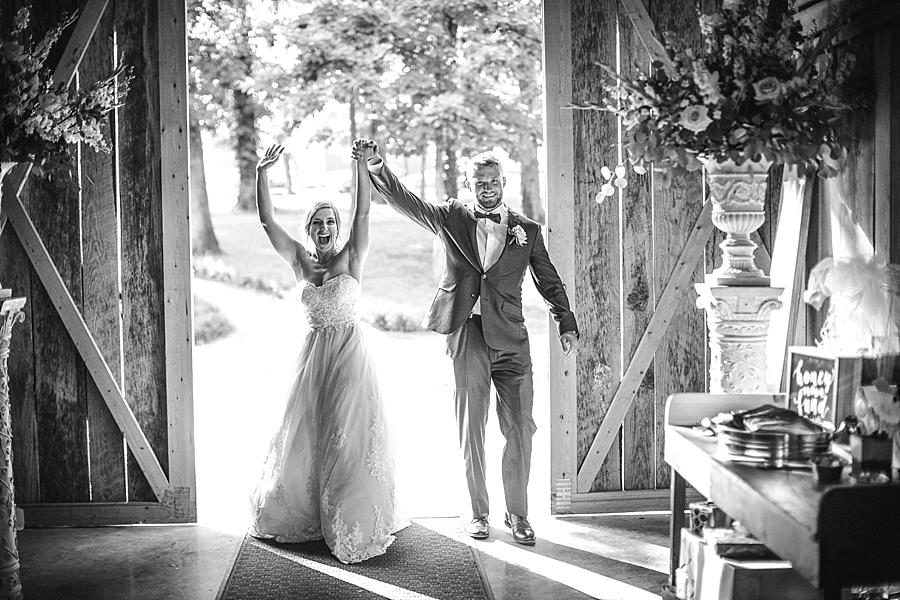 Entering the reception at this RiverView Family Farm Wedding by Knoxville Wedding Photographer, Amanda May Photos.