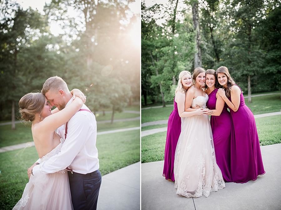 Sunset pictures at this RiverView Family Farm Wedding by Knoxville Wedding Photographer, Amanda May Photos.