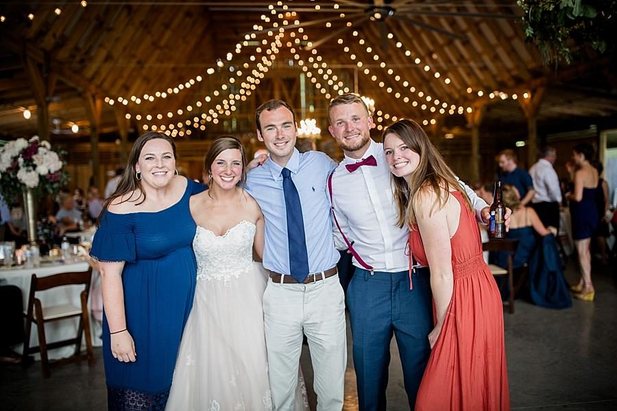 Pictures with guests at this RiverView Family Farm Wedding by Knoxville Wedding Photographer, Amanda May Photos.