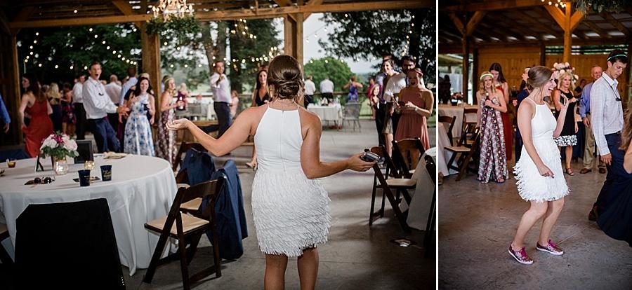 Party dress at this RiverView Family Farm Wedding by Knoxville Wedding Photographer, Amanda May Photos.