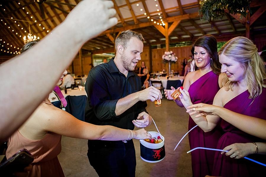 Fireball shots at this RiverView Family Farm Wedding by Knoxville Wedding Photographer, Amanda May Photos.