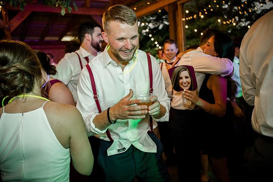 On the dance floor at this RiverView Family Farm Wedding by Knoxville Wedding Photographer, Amanda May Photos.