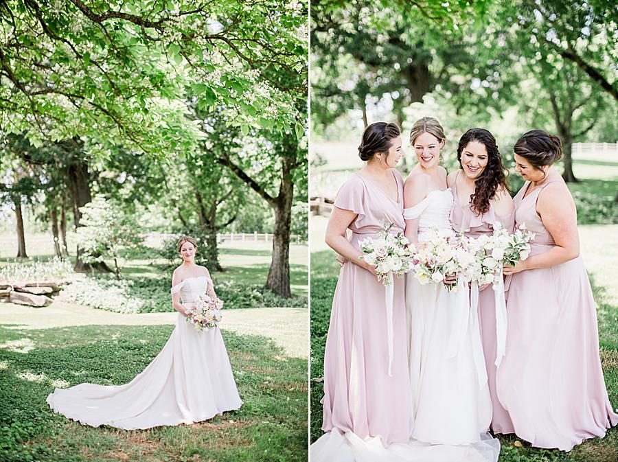 A-line dress at this Marblegate Farm Wedding by Knoxville Wedding Photographer, Amanda May Photos.