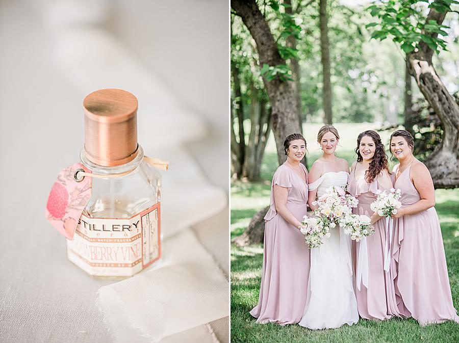 Airplane bottle at this Marblegate Farm Wedding by Knoxville Wedding Photographer, Amanda May Photos.