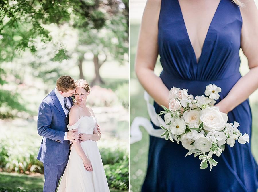 White and cream bouquet at this Marblegate Farm Wedding by Knoxville Wedding Photographer, Amanda May Photos.
