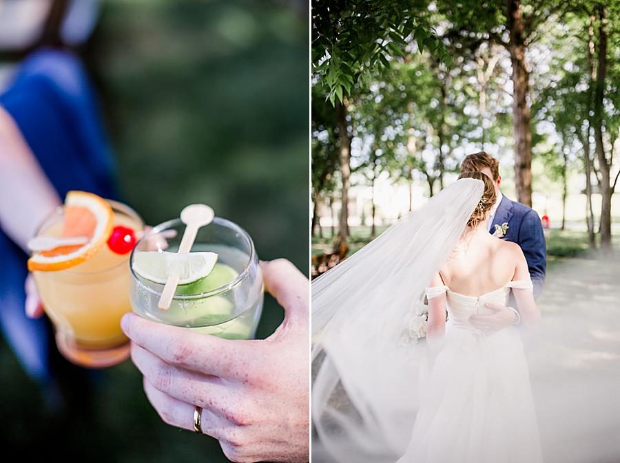 Wedding cocktails at this Marblegate Farm Wedding by Knoxville Wedding Photographer, Amanda May Photos.