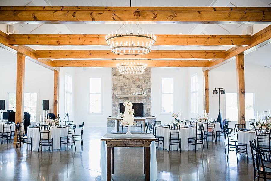 Reception space at this Marblegate Farm Wedding by Knoxville Wedding Photographer, Amanda May Photos.