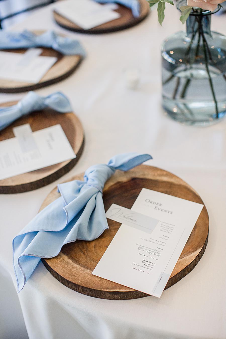 Plate charger at this Marblegate Farm Wedding by Knoxville Wedding Photographer, Amanda May Photos.