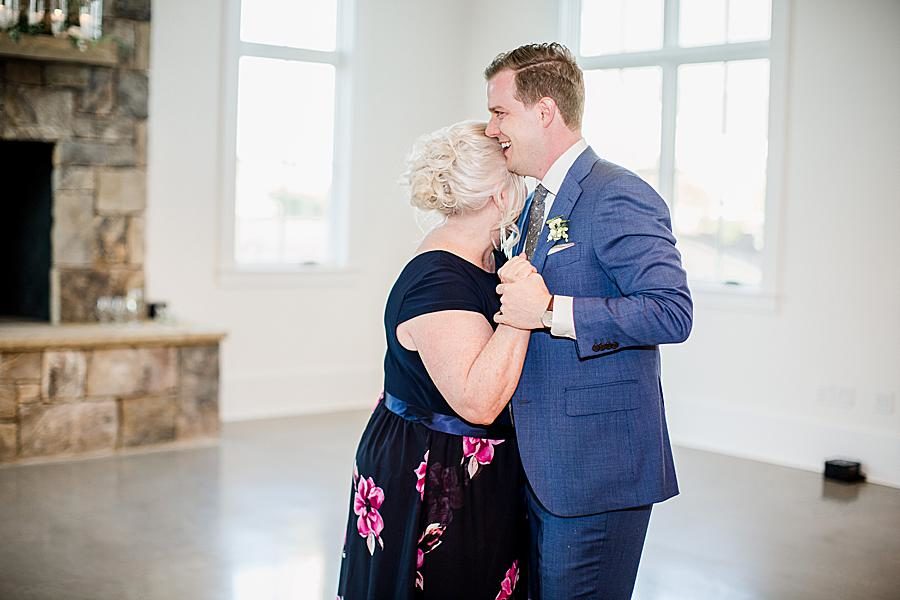 Mother son dance at this Marblegate Farm Wedding by Knoxville Wedding Photographer, Amanda May Photos.