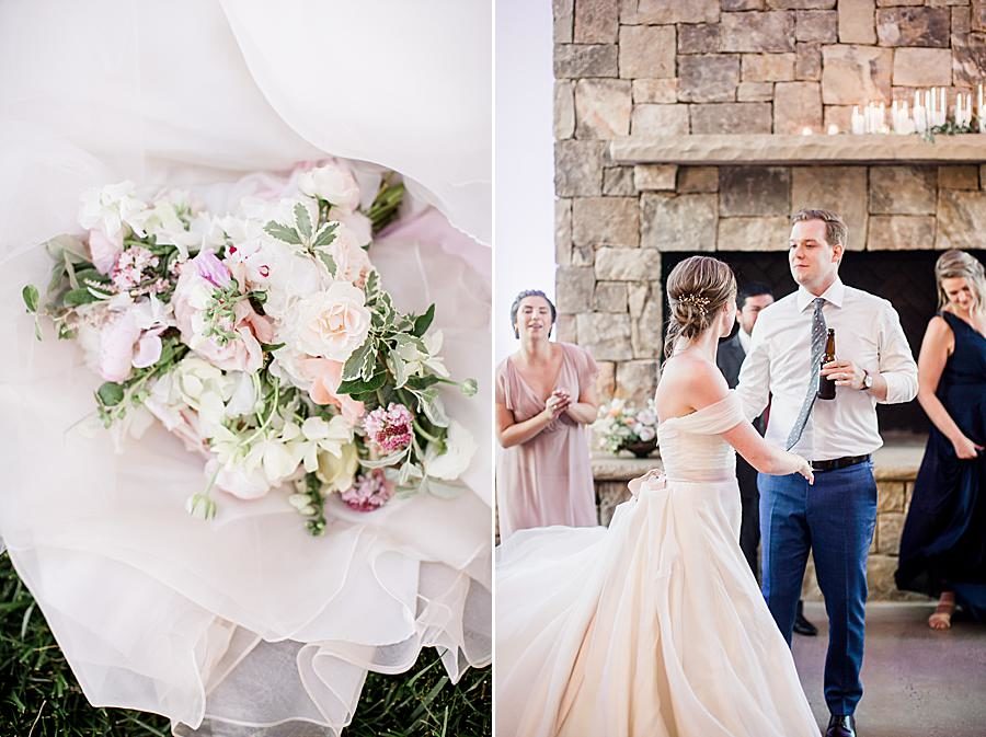 Creamy bouquet at this Marblegate Farm Wedding by Knoxville Wedding Photographer, Amanda May Photos.