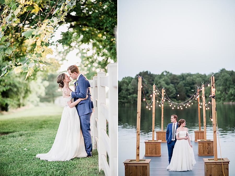 Twinkles light at this Marblegate Farm Wedding by Knoxville Wedding Photographer, Amanda May Photos.