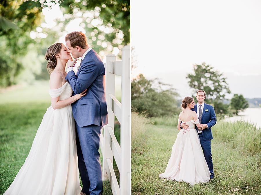 Golden hour at this Marblegate Farm Wedding by Knoxville Wedding Photographer, Amanda May Photos.