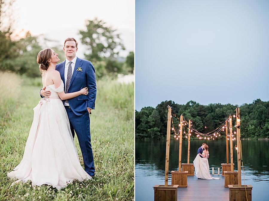 Evening wedding photography at this Marblegate Farm Wedding by Knoxville Wedding Photographer, Amanda May Photos.