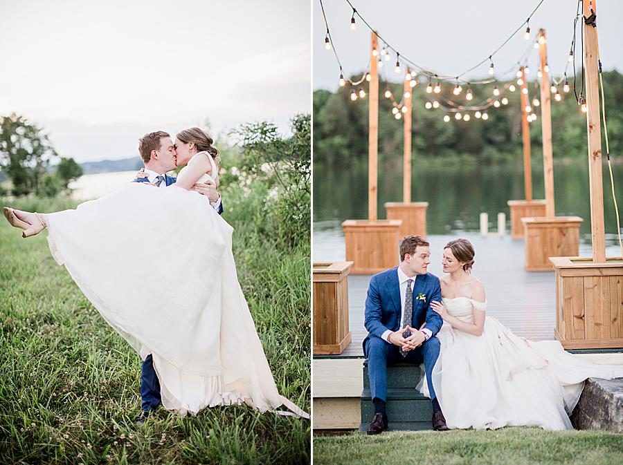 Boat dock at this Marblegate Farm Wedding by Knoxville Wedding Photographer, Amanda May Photos.