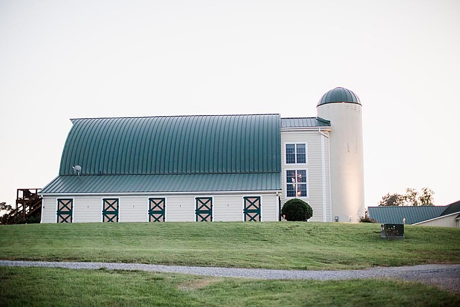 White silo at this Marblegate Farm Wedding by Knoxville Wedding Photographer, Amanda May Photos.