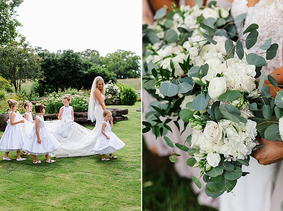 bridal bouquet at this marblegate farm wedding