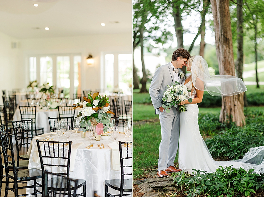 reception tables at this marblegate farm wedding