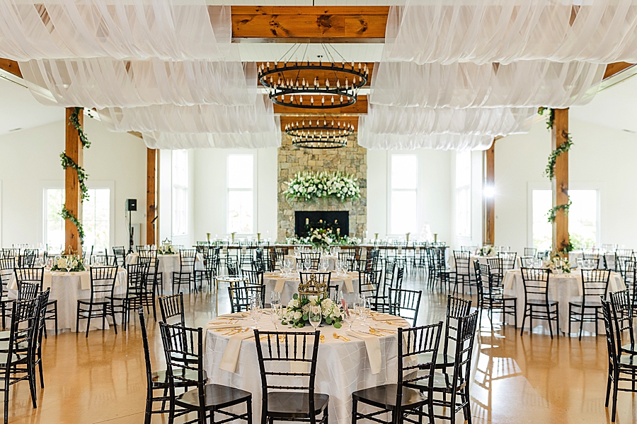 reception space at this marblegate farm wedding