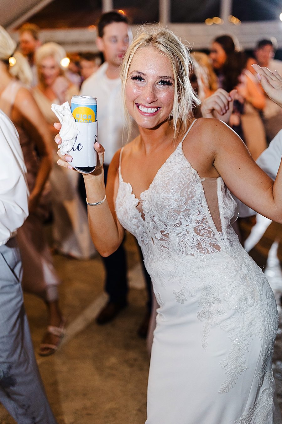 bride at reception