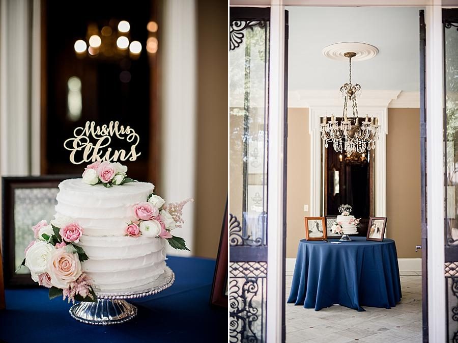 Detail of wedding cake at this East Ivy Mansion Wedding session by Knoxville Wedding Photographer, Amanda May Photos.