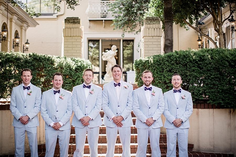 Groomsmen at this East Ivy Mansion Wedding session by Knoxville Wedding Photographer, Amanda May Photos.