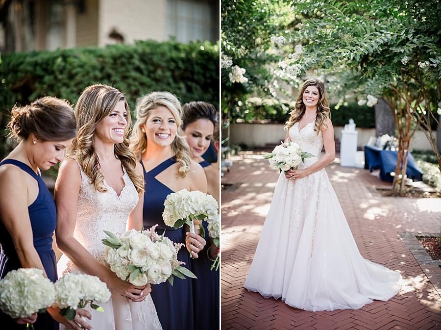 Bride with bridesmaids at this East Ivy Mansion Wedding session by Knoxville Wedding Photographer, Amanda May Photos.