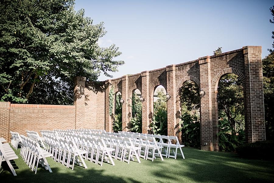 Ceremony location at this East Ivy Mansion Wedding session by Knoxville Wedding Photographer, Amanda May Photos.