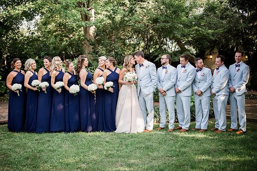Full wedding party at this East Ivy Mansion Wedding session by Knoxville Wedding Photographer, Amanda May Photos.