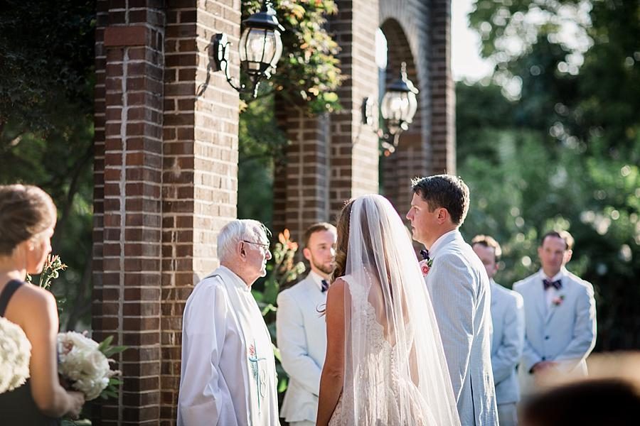 Ceremony at this East Ivy Mansion Wedding session by Knoxville Wedding Photographer, Amanda May Photos.